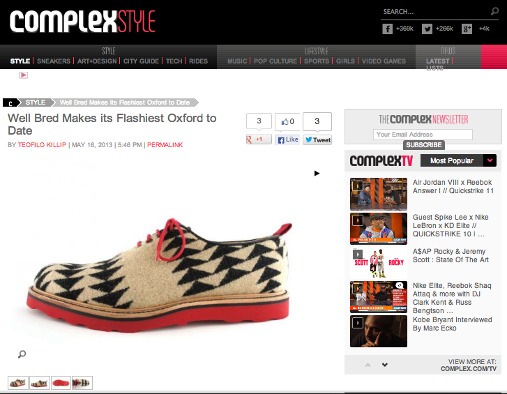 GVco x Well Bred Aztec Oxford Featured In Complex Magazine