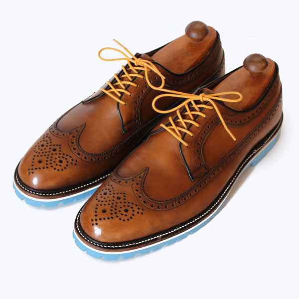 Custom: Brown Wingtip with Blue Sole 7 / Ripple (+$25) Custom: Brown Wingtip with Blue Sole 7 / Ripple (+$25)