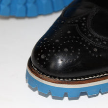 Load image into Gallery viewer, Custom:  Black Wingtip with Blue Sole