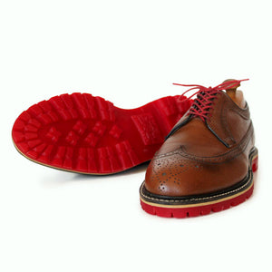 Custom:  Brown Wingtip with Red Sole