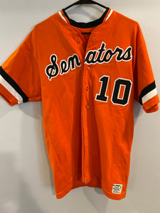 senators baseball jersey #10 sz. m