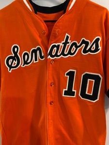 senators baseball jersey #10 sz. m